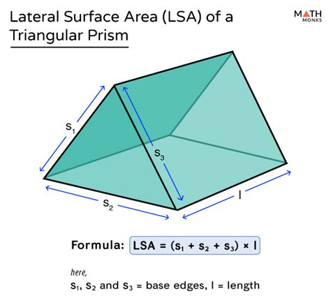 The surface area of a triangular prism is given as A= ab+3bh, where a, b and h are the side, base, and height of the prism respectively. Surface Area of Triangular Prism worksheets contains concept-based practice questions for students which explains the relation between net and surface area of a solid. 